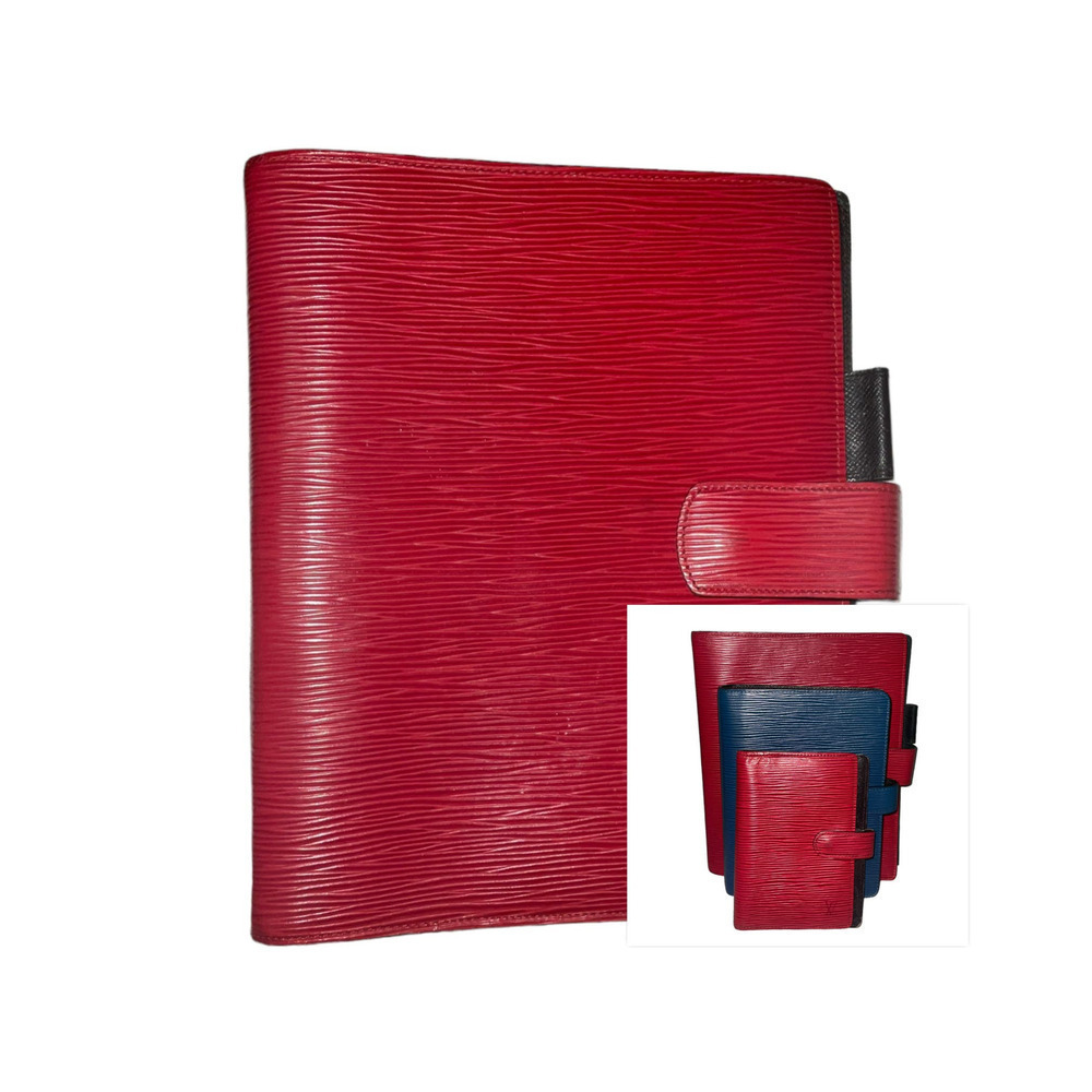 Louis Vuitton Red Epi Leather Agenda Cover Organizer Binder
